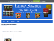 Tablet Screenshot of burghley-homebrew.com